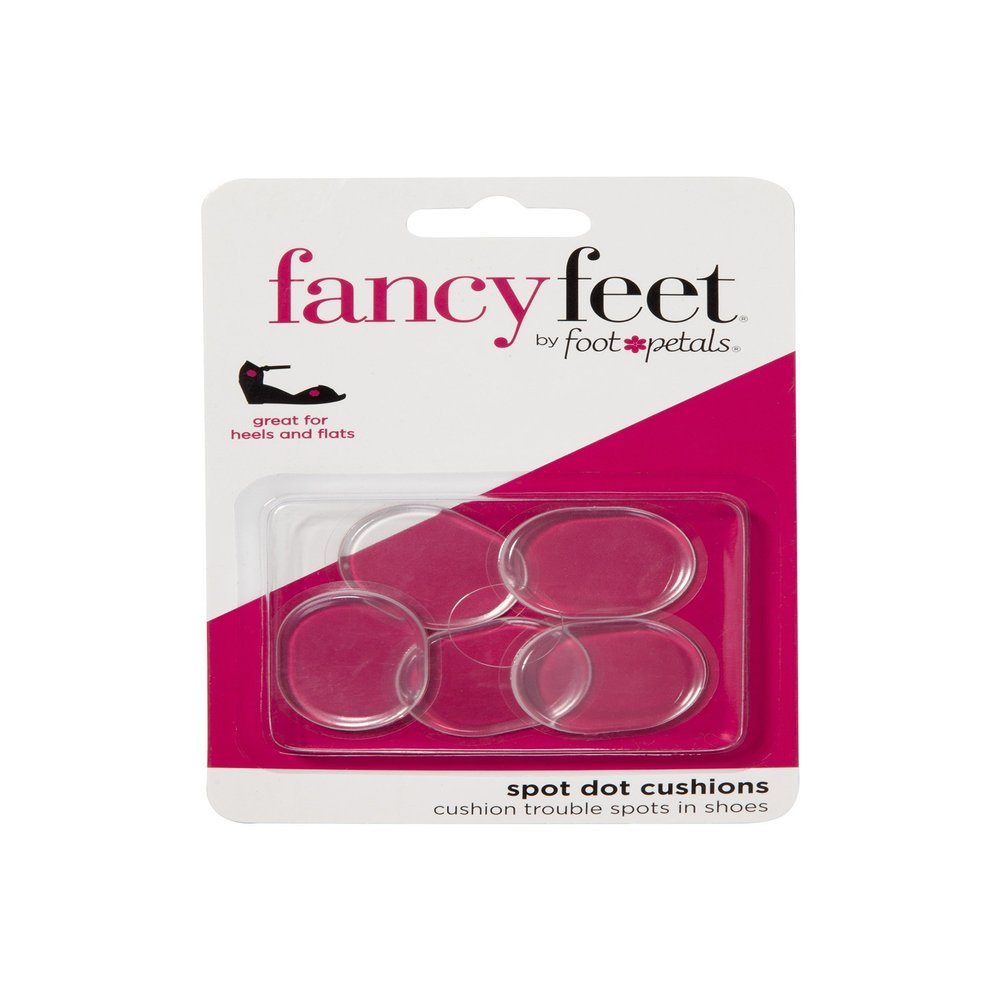 Foot Petals Spot Dot Cushion, Pressure Point Solution for Blister Relief, Rub Protection, Women's Heels, Pumps, Flats, Gel, 6 Pieces