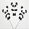 12 Count Panda CUPCAKE TOPPERS, Panda Bear Cupcake Toppers, Panda Bear Cake Toppers, Panda Bear Decorations, Panda Bear Baby Shower Decorations view 1