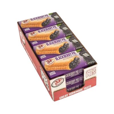 JJ's Bakery Blackberry Pie Snack Pies, Individual Dessert, Fresh-Baked, Nut-Free, Kosher Parve, 4 Oz Each (Pack of 12)