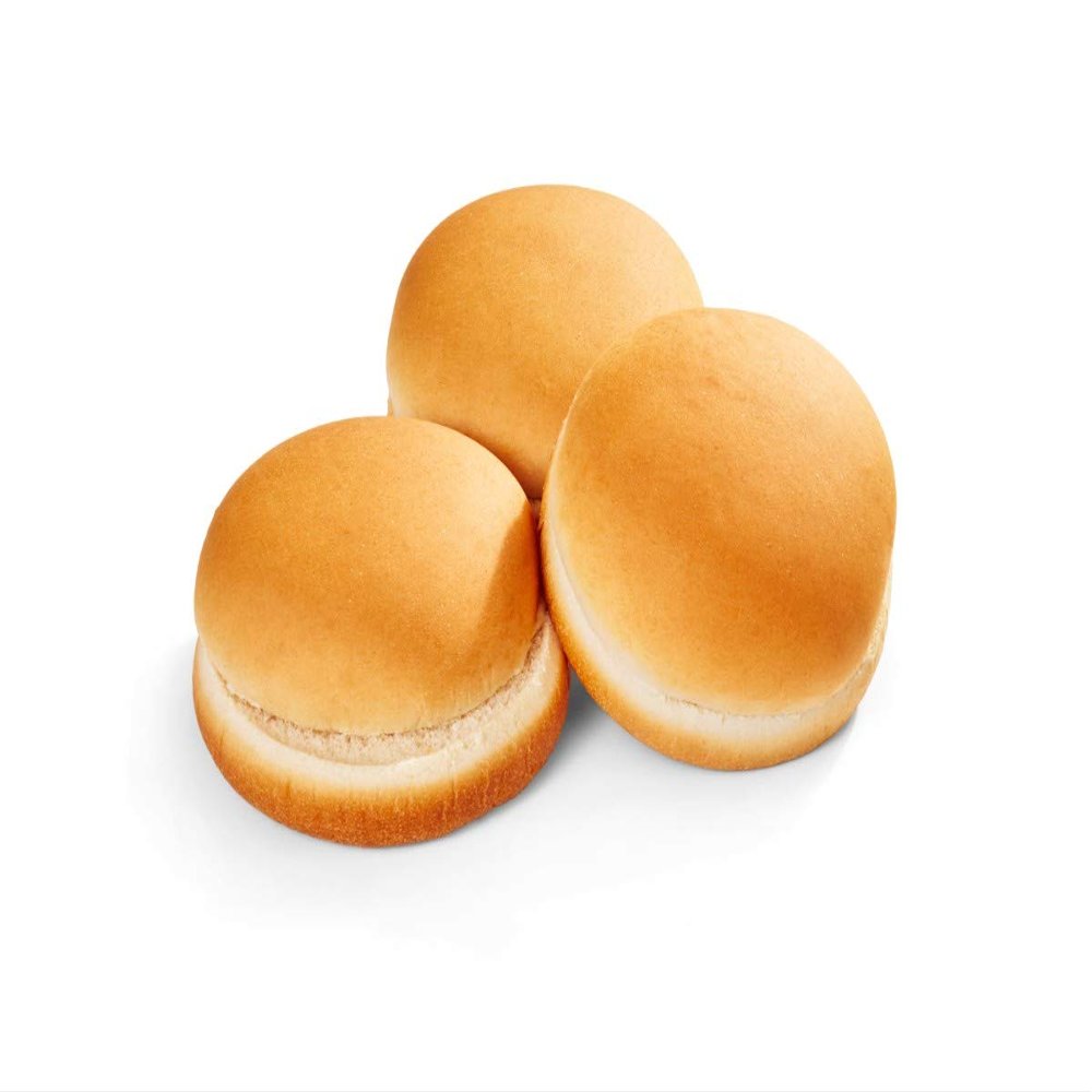 Klosterman Baked White Round Sliced Bun, 2 Ounce -- 120 per case.