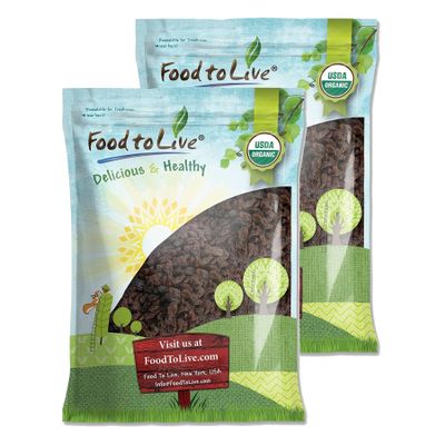 Food to Live California Organic Raisins, 16 Pounds  Thompson Seedless Select, Sun-Dried, Non-GMO, Kosher, Unsulphured, Bulk, No Oil Added