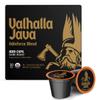Death Wish Coffee, Valhalla Java Single Serve Pods - Extra Kick of Caffeine - Dark Roast Coffee Pods - Made with USDA Certified Organic Fair Trade Arabica and Robusta Beans (50 Count) view 1