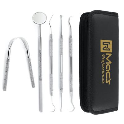 MACS Dentist Prepared Tools KIT-Dental Pick Dental Floss Threaders Toothpicks Dental Hygiene Kit Set Dental Instruments High Grade Stainless Steel Tarter Scraper,Tarter Remover by Macs
