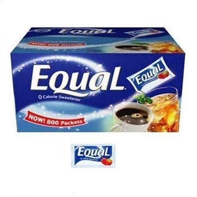8 Wholesale Lots Equal Original Zero Calorie Sweetener, 6400 Packets Total