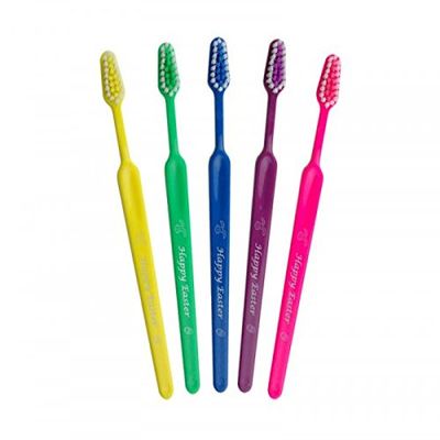 Tess Oral Health Happy Easter Child Toothbrush - Festive Easter Basket Stuffers and Egg Hunt Giveaways for Kids Ages 4-8!