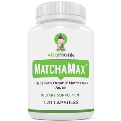 MATCHAMAX Organic Japanese Matcha Capsules - Pure Organic Matcha Green Tea Pills for Smooth Zen-Like Energy and Natural Mood Boost - Vegan Matcha Supplement Packed with Antioxidants - 120ct