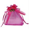 Ankirol 50pcs Sheer Organza Favor Bags For Wedding 3.8x4.8'' Gift Bags Samples Display Drawstring Rose Pouches (hot pink) view 1