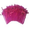 Ankirol 50pcs Sheer Organza Favor Bags For Wedding 3.8x4.8'' Gift Bags Samples Display Drawstring Rose Pouches (hot pink) view 2