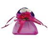 Ankirol 50pcs Sheer Organza Favor Bags For Wedding 3.8x4.8'' Gift Bags Samples Display Drawstring Rose Pouches (hot pink) view 3