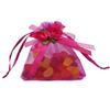 Ankirol 50pcs Sheer Organza Favor Bags For Wedding 3.8x4.8'' Gift Bags Samples Display Drawstring Rose Pouches (hot pink) view 4