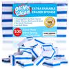 (100 Pack) Extra Durable Eraser Sponge  Extra Thick, Long Lasting Magic Melamine Cleaning Sponges in Bulk  Foam Pads for Walls, Kitchen, Bathroom, Floor & Baseboard Cleaner view 1