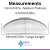GMS Optical 1.8mm Reg-Thin/18mm Long Length- Anti-Slip Adhesive Contoured Silicone Nose Pads for Glasses & Sunglasses to Keep Glasses from Sliding Down Nose (5 Pair)(Clear) view 2