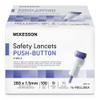 McKesson Lancets for Diabetes Testing [100 Count] Lancing Device for Blood and Glucose Test, 28G x 1.5 mm, Push Button Activation, Sterile, Single Use view 1