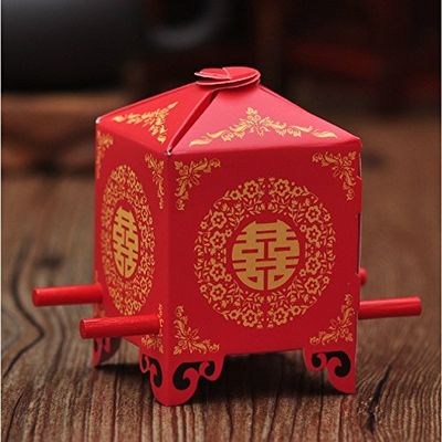 200pcs Bride Sedan Chair Chinese Wedding Favor Boxes Gift Box