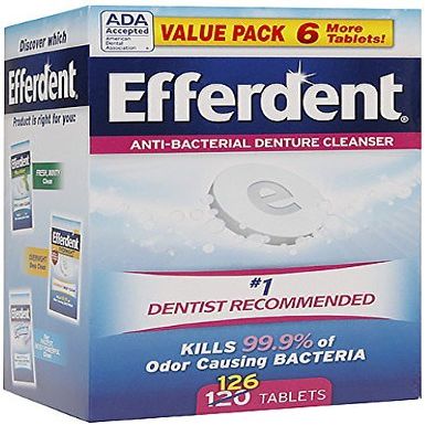 Efferdent Original Anti-Bacterial Denture Cleanser Tablets 126 ea by Efferdent