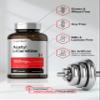 Horbach Acetyl L-Carnitine 1500mg | 200 Capsules | Extra Strength Supplement | Non-GMO & Gluten Free view 4