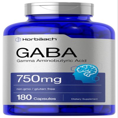 Horbach GABA 750mg | 180 Powder Capsules | Gamma Aminobutyric Acid Supplement | Non-GMO, Gluten Free