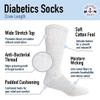 12 Pairs Womens White Diabetic Socks for Neuropathy, Edema, Circulation, Comfort, by excell 9-11 view 2