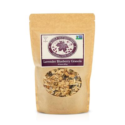 Maple Nut Kitchen Lavender Blueberry Granola  10 oz | Low Sugar, Gluten-Free Granola with Oats, Almonds & Real Blueberries | Crunchy Clusters for Healthy Breakfast or Snacking