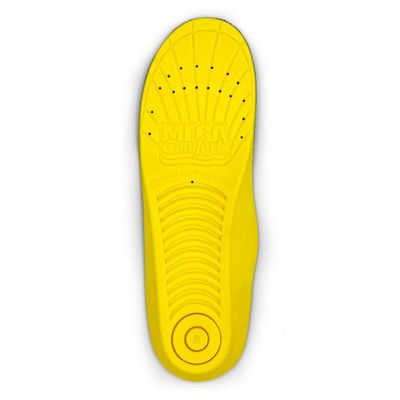 MEGAComfort Inc. unisex adult New and Improved Packaging shoe insoles, Yellow/Black, Men s Size 8 9 Woman Size 10 11 US
