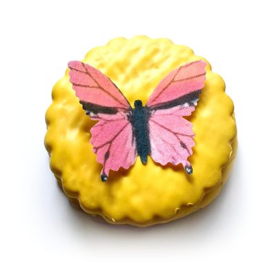 15 Pink Monarch Edible Wafer Paper Butterflies Medium 2" Cake Cupcake Toppers Decoration