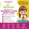 Appleways Blueberry Snacks Lemon Crispy Bites, All-Natural Individually Wrapped Lemon Blueberry Cookies Snacks, Made in USA, 108 Count, 1.0 Oz view 3