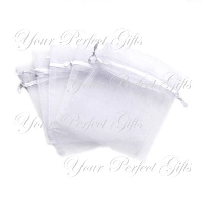 100 pcs 4x6" (10x15cm) Organza Bags Wedding Favor Bags Party Gift Bags Candy Bag Jewelry Pouch Drawstring Bag FB999 (White - FB003)