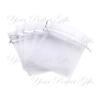 100 pcs 4x6" (10x15cm) Organza Bags Wedding Favor Bags Party Gift Bags Candy Bag Jewelry Pouch Drawstring Bag FB999 (White - FB003) view 1