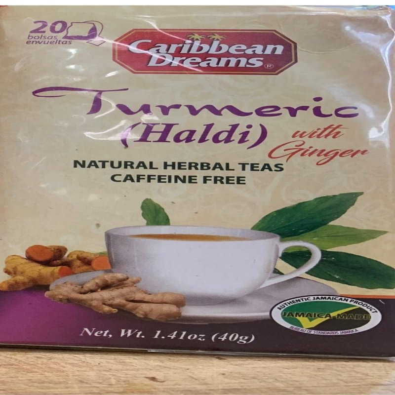 Caribbean Dreams Turmeric Ginger Tea (Curcumin, All Jamaican )
