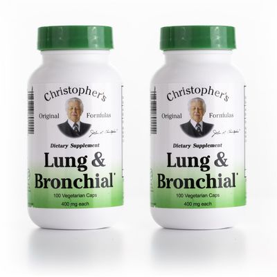 Christopher's Original Formulas Lung & Bronchial Formula - Lung Cleanse for Smokers - Supports Respiratory System with Synergistic Blend of Herbs - Pack of 2