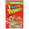 Post Fruity PEBBLES Cereal, Fruity Kids Cereal, Gluten Free Rice Cereal for Kids, 15 OZ Large Cereal Sized Box view 1