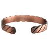 Reevaria - Pure Copper Twisted Magnetic Cuff Bracelet for Men Women, with 8 Magnets 3500 Gauss view 4