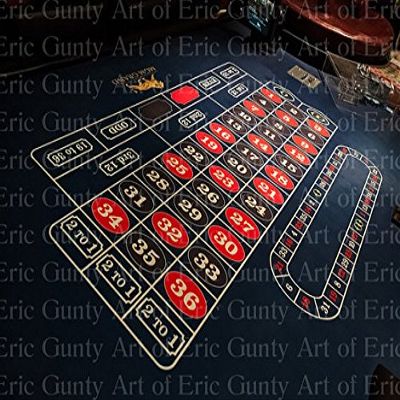 1/2 Sheet - Roulette Table Casino Birthday - Edible Cake/Cupcake Party Topper - D21974