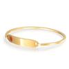 Bling Jewelry Identification Medical ID Bracelet Blank Sleek Bangle For Women Gold 2 Tone Stainless Steel 7 Inch view 2