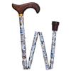 Royal RC Canes Cats Designer Folding Adjustable Derby Walking Cane - Wooden Handle, Lightweight & Foldable view 1