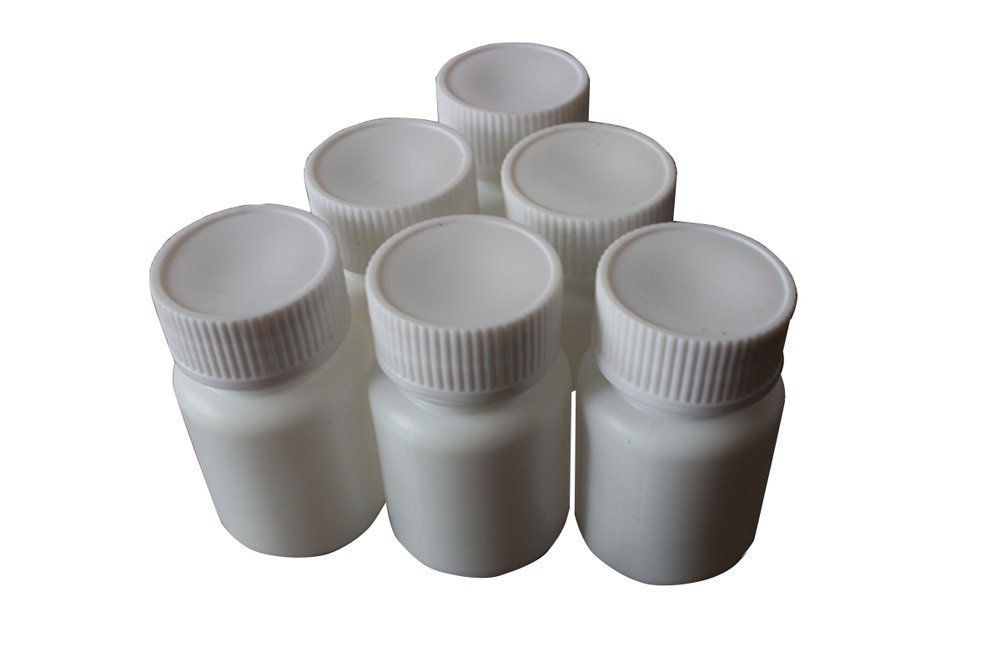 24pcs Empty Portable Plastic Powder Bottles Container Holder Case White (20ml)
