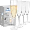 Lillian Tablesettings 96 Count Premium Champagne Flutes 6 oz. Clear Hard Plastic 1-Piece Disposable Glasses, Value Box view 1