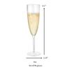 Lillian Tablesettings 96 Count Premium Champagne Flutes 6 oz. Clear Hard Plastic 1-Piece Disposable Glasses, Value Box view 3