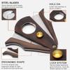 G GALINER Cigar Cutter Lock System Wood Stainless Steel Double Cut Blade Cigar Guillotine Cutter in Gift Box view 2
