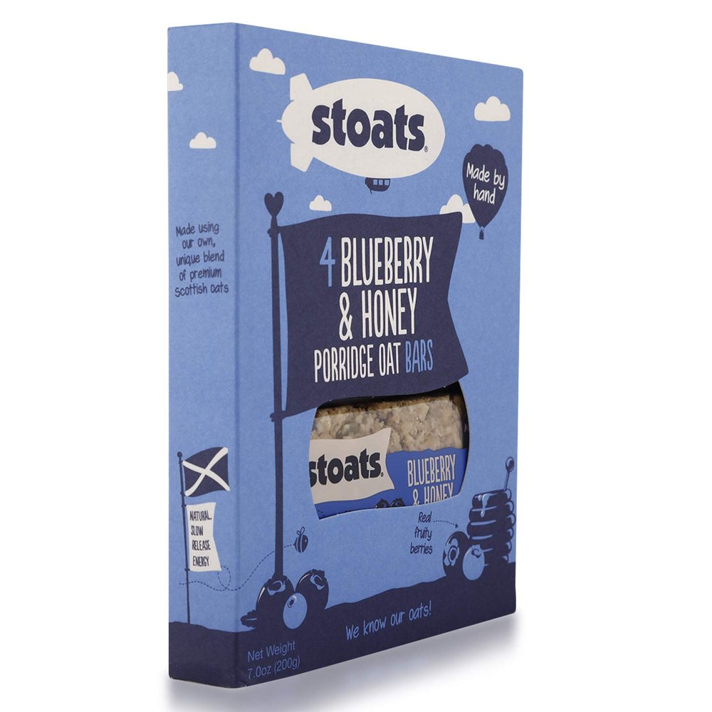 Stoats - Porridge Oat Bars - Blueberry & Honey - 200g