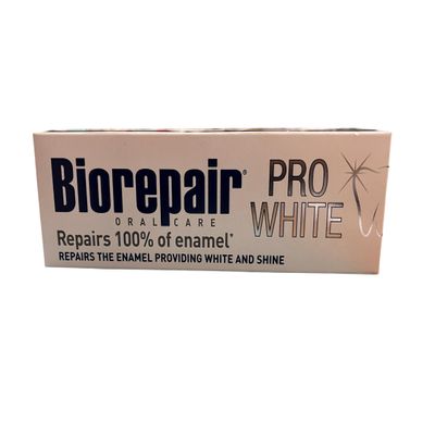 Biorepair: "Pro White" Whitening Toothpaste with microRepair - 2.5 Fluid Ounce (75ml) Tube [ Italian Import ]