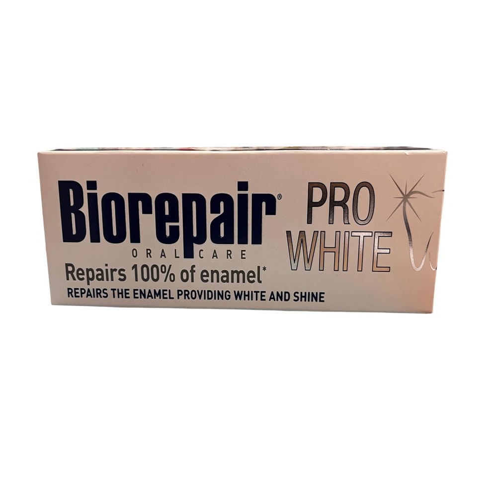 Biorepair: "Pro White" Whitening Toothpaste with microRepair - 2.5 Fluid Ounce (75ml) Tube [ Italian Import ]
