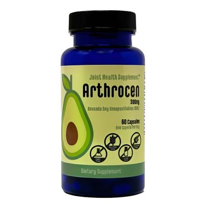 Arthrocen Joint Health Supplement with 300 mg ASU (Avocado Soy Unsaponifiables)  Supports Joint Mobility & Cartilage  Plant-Based Daily Joint Support  Non-GMO, Gluten & Dairy Free  60-Day Supply