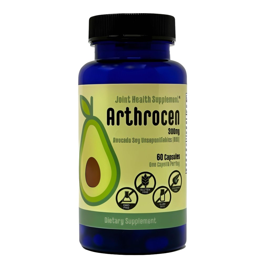 Arthrocen Joint Health Supplement with 300 mg ASU (Avocado Soy Unsaponifiables)  Supports Joint Mobility & Cartilage  Plant-Based Daily Joint Support  Non-GMO, Gluten & Dairy Free  60-Day Supply