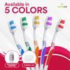 natraco Bulk Toothbrush Pack with Covers | Premium Quality Individually Wrapped Colorful Tooth Brushes | Medium Soft Bristles for Travel, Donations, Hotels (100) view 2