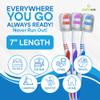 natraco Bulk Toothbrush Pack with Covers | Premium Quality Individually Wrapped Colorful Tooth Brushes | Medium Soft Bristles for Travel, Donations, Hotels (100) view 4