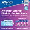 Attends Discreet Bladder Control Pads - Maximum Long, Women's Incontinence Liner Pad, ADPMAL, 200 Count view 3