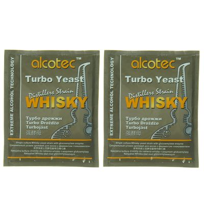 Alcotec Whiskey Turbo Yeast | Brewers Yeast Powder | Wine Yeast for Wine Making | Dry Yeast | Nutritional Yeast | (Pack of 2)
