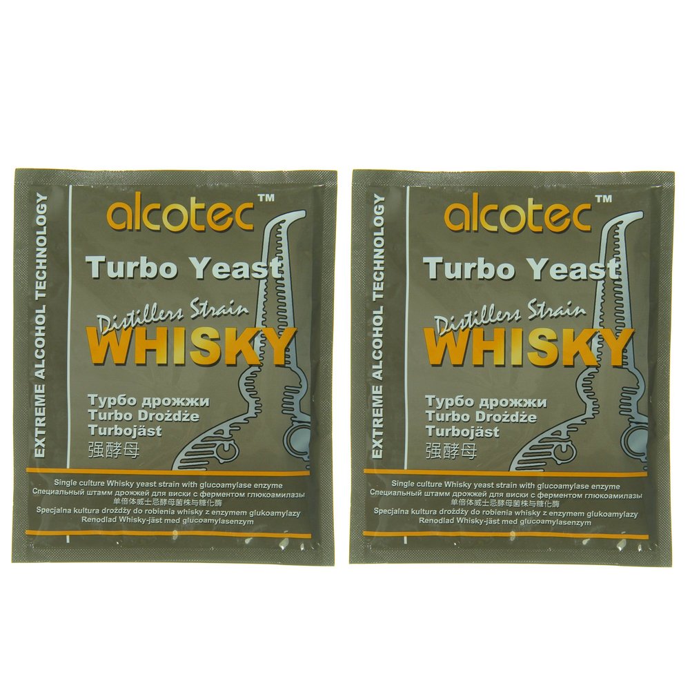 Alcotec Whiskey Turbo Yeast | Brewers Yeast Powder | Wine Yeast for Wine Making | Dry Yeast | Nutritional Yeast | (Pack of 2)