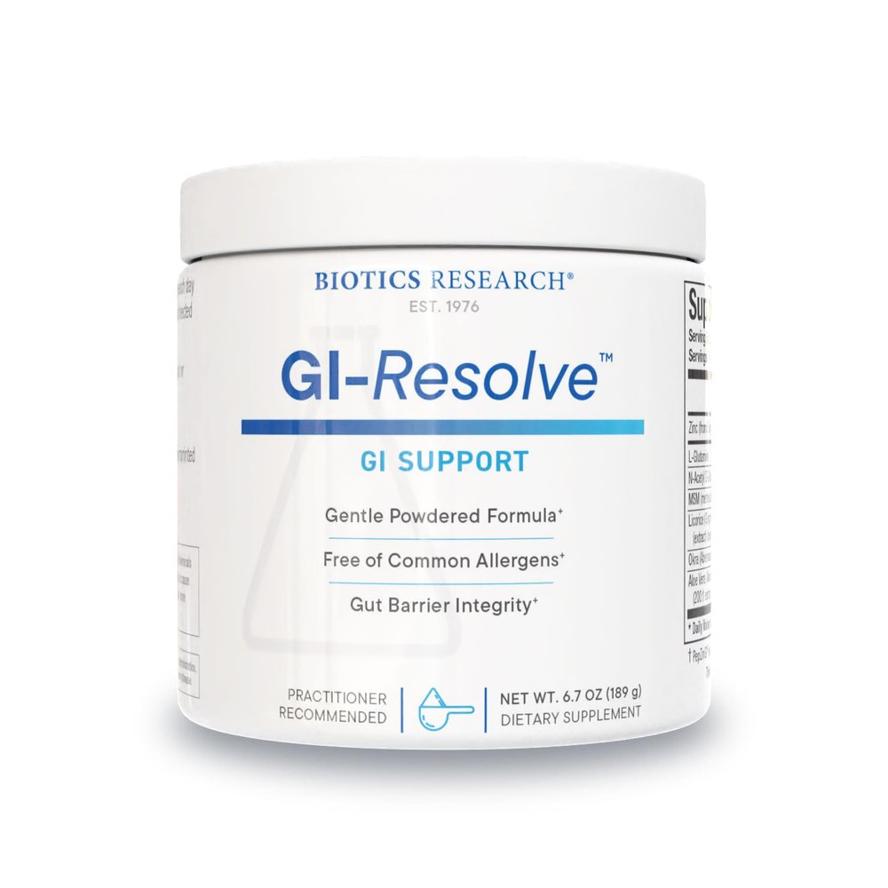 Biotics Research GI Resolve Advanced L-Glutamine Powder Formula for Gut Lining Support & Healing - Optimal Gastrointestinal Function - Premium 7-Ingredient with Zinc Carnosine & Botanicals- 6.7oz